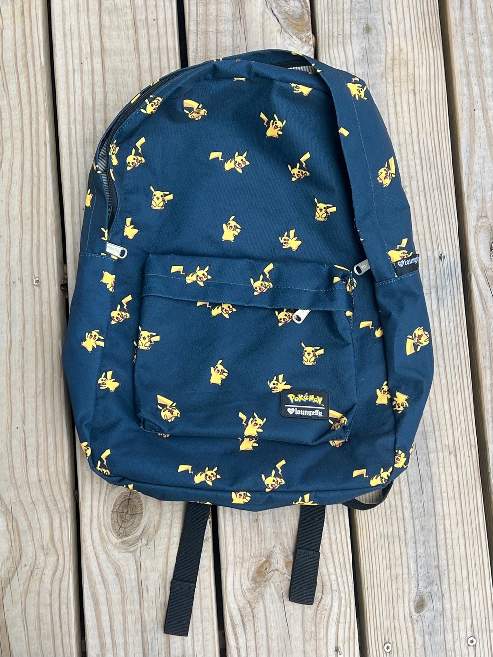Loungefly Navy Blue Backpack with Yellow Pikachu Print